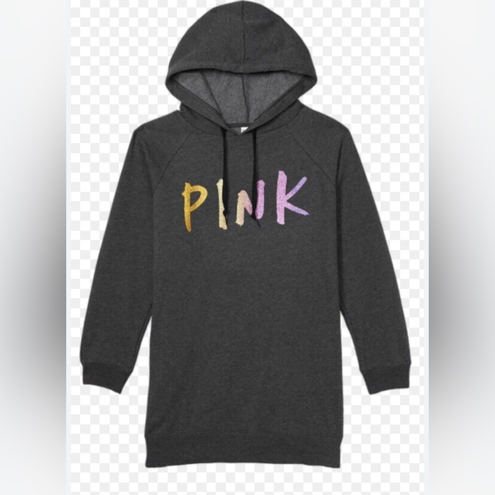 Victoria's Secret PINK Fleece Hoodie Sweatshirt Dress.  Sz S